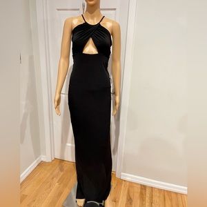 Nookie Black Cutout Dress Evening Gown Size M.